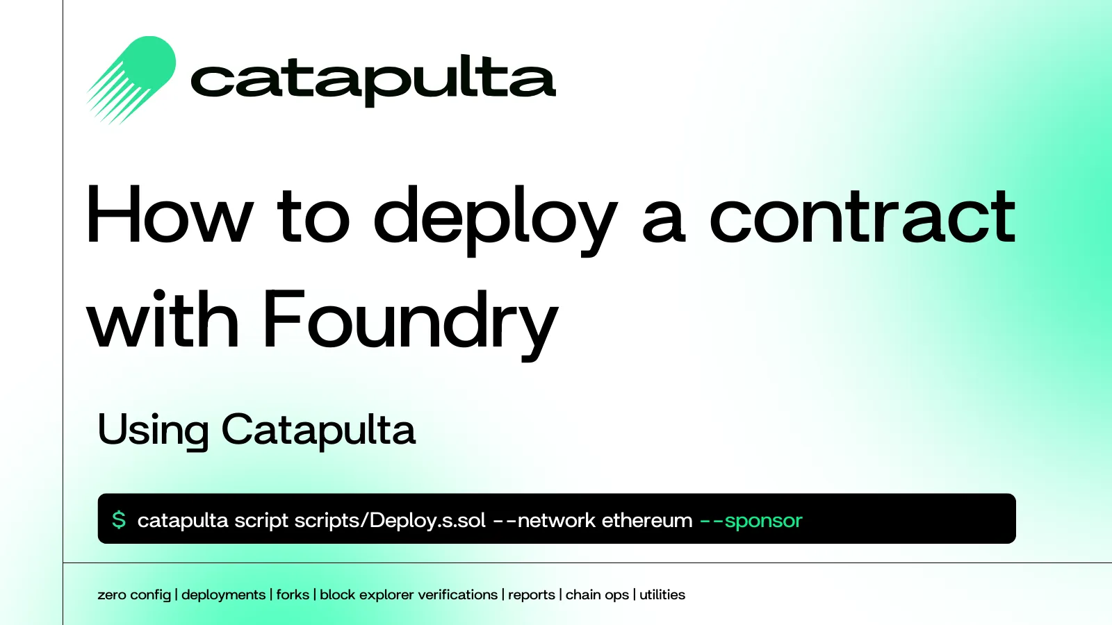 How to deploy a contract in Foundry using Catapulta?